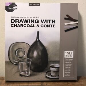 Gift kit: Drawing w/charcoal & conte kit-new